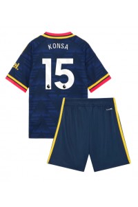 Arsenal Ezri Konsa #15 Babyklær Borte Fotballdrakt til barn 2026-27 Korte ermer (+ Korte bukser)